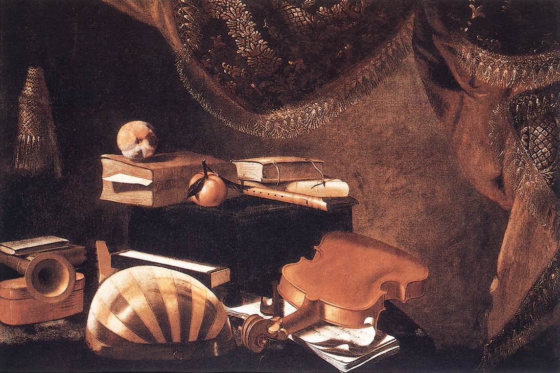 BASCHENIS, Evaristo Still-Life with Musical Instruments